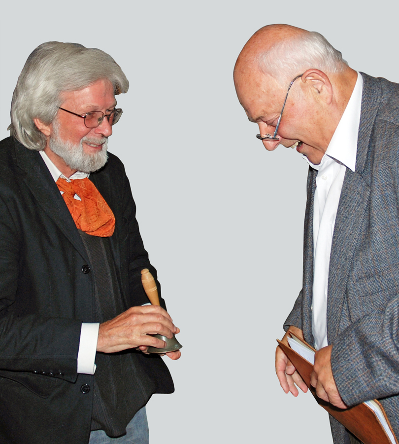 Gottfried Reinhardt und Helmut Heinze im Gespräch zur Buchpräsentation 2008 in der Stadtgalerie