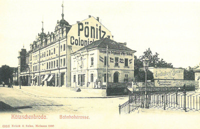 Blick in die Bahnhofstraße um 1900 Foto: Stadtarchiv