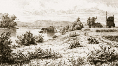 Kötitzer Schiffsmühle, um 1875
