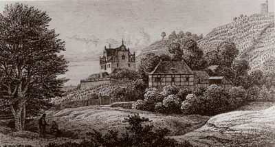 Ansicht Jägerberg um 1845, vor Umbauten  1872 und 1898