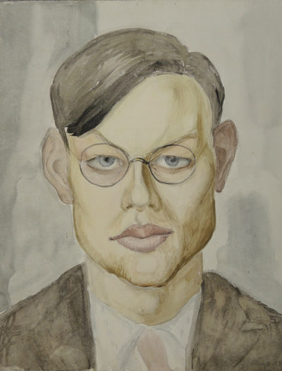 Gussy Ahnert »Porträt Erhard Hippold«, 1932, Aquarell